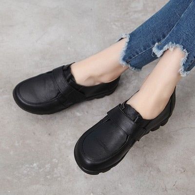 Casual Shoes Leather Handmade Loafers Flats