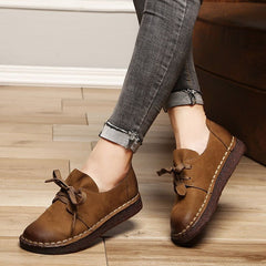 Casual shoes Loafers Handmade Brown Flats 7210