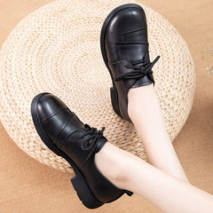 Casual Shoes QA221 - Handmade Platform Chunky Low Heels