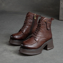 Casual Shoes QS229 - Soft Leather Ankle Boots