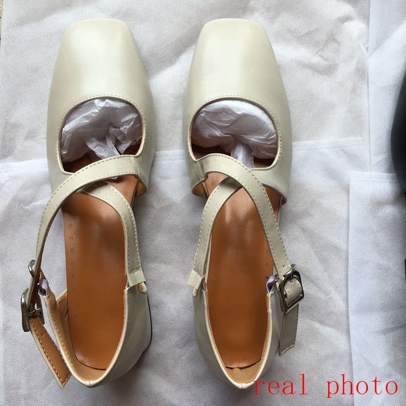 Casual Shoes RC3315 Classic Flat Square Low Heel