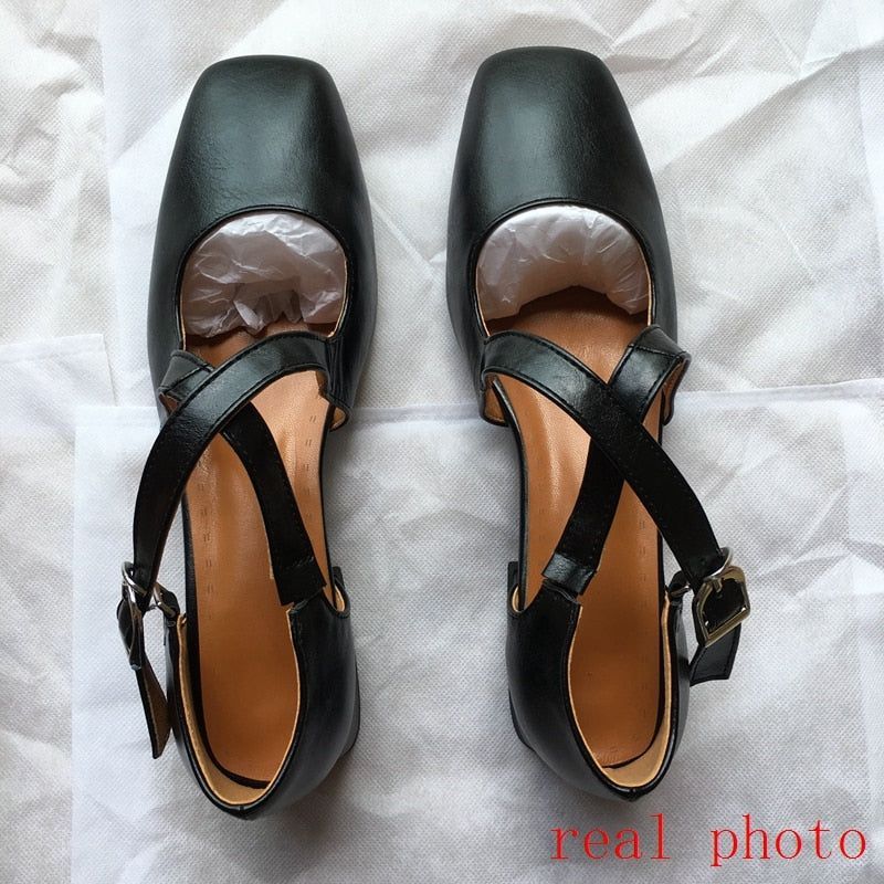 Casual Shoes RC3315 Classic Flat Square Low Heel