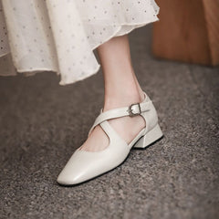 Casual Shoes RC3315 Classic Flat Square Low Heel