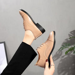 Casual Shoes Retro Leather Soft Flats #2051