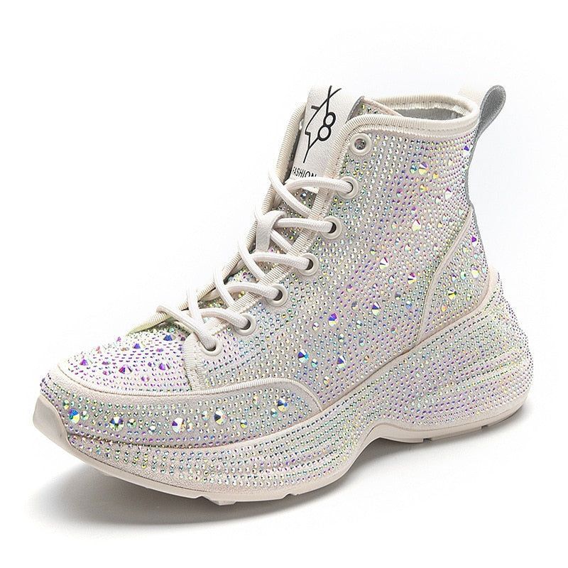 Casual Shoes Rhinestones Shiny Ankle Boots 888