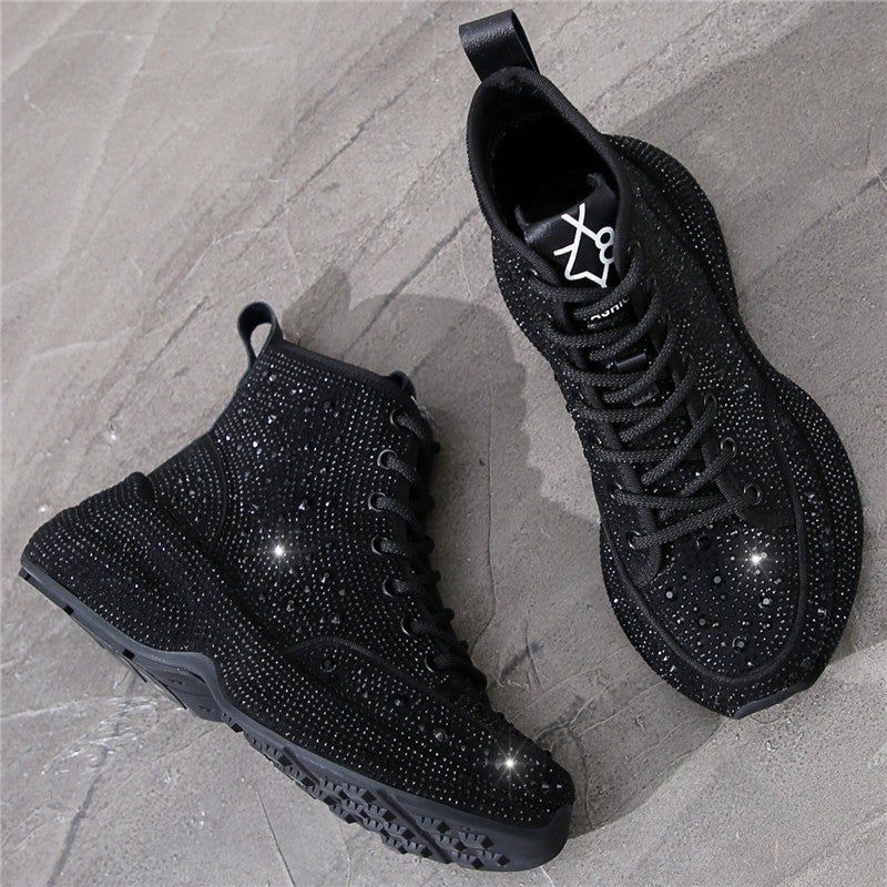 Casual Shoes Rhinestones Shiny Ankle Boots 888