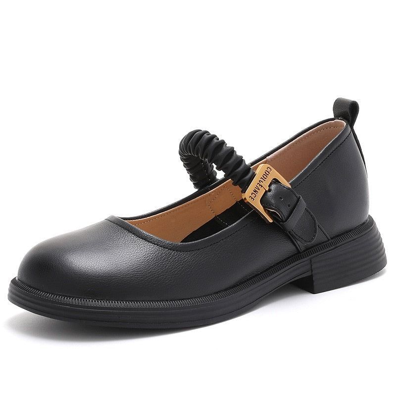 Casual Shoes - Soft Leather, Thick Low Heels (FC1207)