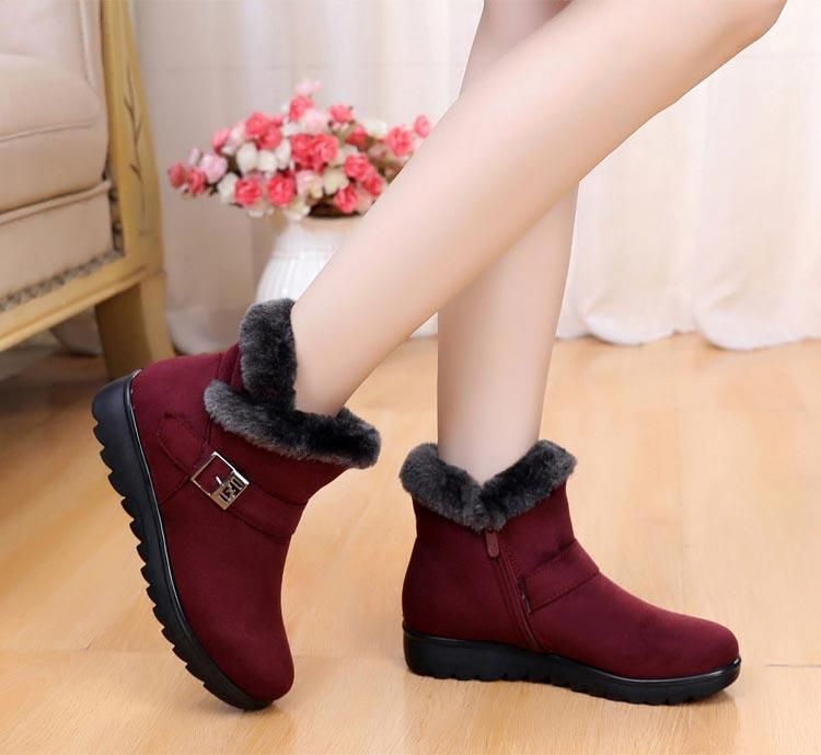 Casual Shoes Solid Warm Plush Sneakers Ankle Boots 18-LXZ107