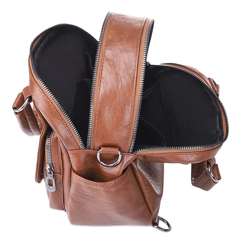 Cool Backpacks Multifunctional Shoulder bag Travel College Leather Bag