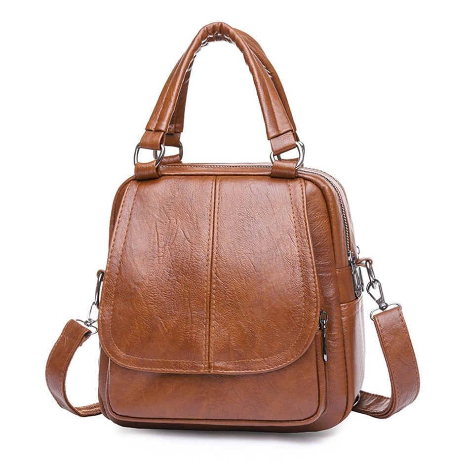 Cool Backpacks Multifunctional Shoulder bag Travel College Leather Bag