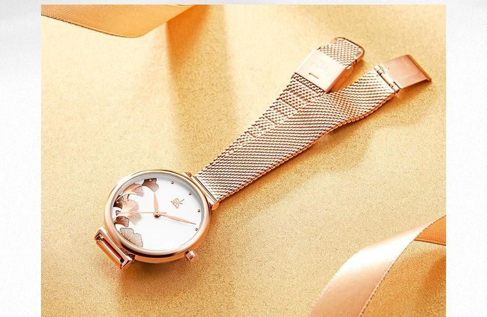 Simple Watches Coffee Mesh Band Quartz #K0139