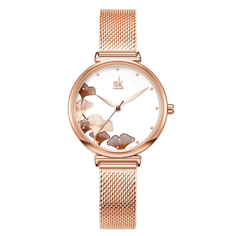 Simple Watches Coffee Mesh Band Quartz #K0139