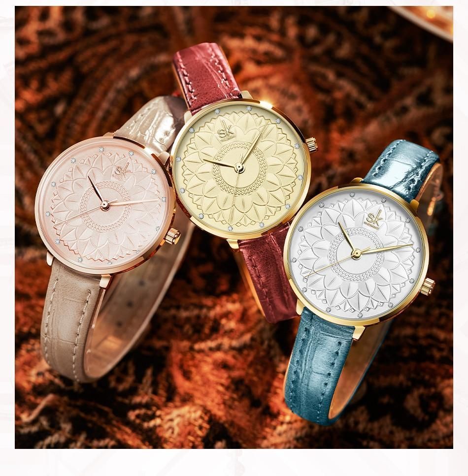 Simple Watches Flower Japanese Quartz #K0149