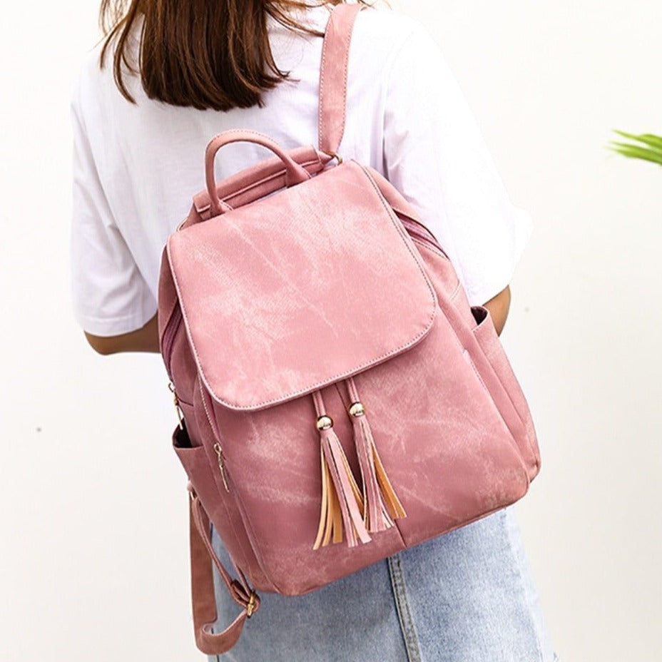 XA506H  Cool Leather Backpacks: Solid School Bags