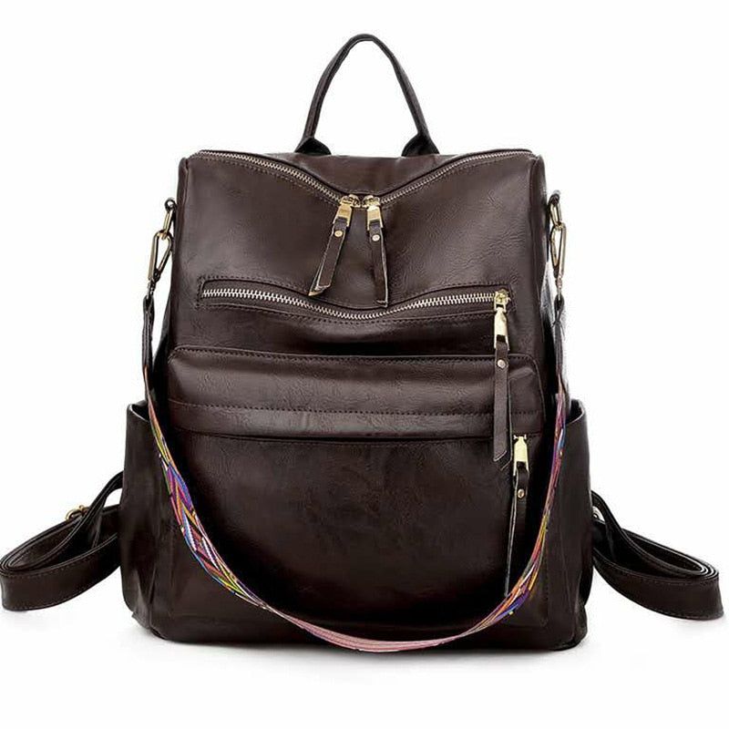 XA529H Leather Cool Backpacks: Students School & Multifunction Travel Bags