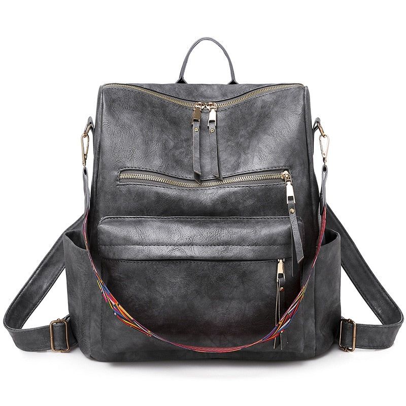 XA529H Leather Cool Backpacks: Students School & Multifunction Travel Bags