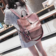 XA529H Leather Cool Backpacks: Students School & Multifunction Travel Bags