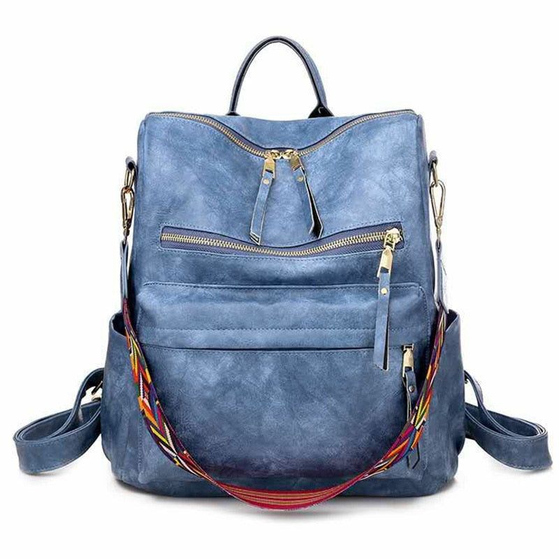 XA529H Leather Cool Backpacks: Students School & Multifunction Travel Bags