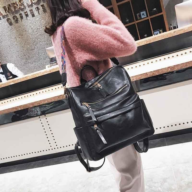 XA529H Leather Cool Backpacks: Students School & Multifunction Travel Bags