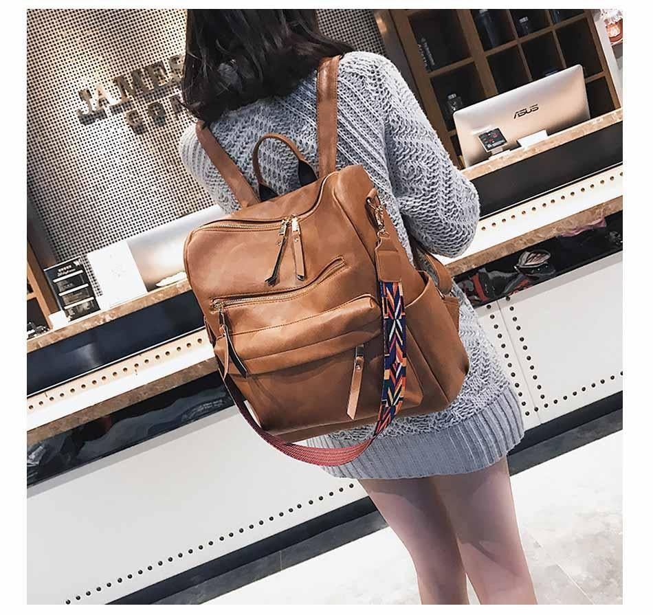 XA529H Leather Cool Backpacks: Students School & Multifunction Travel Bags