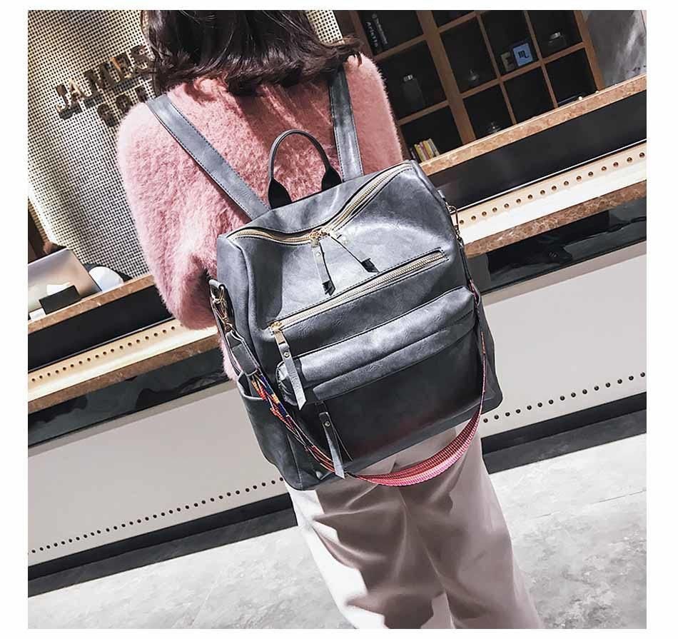 XA529H Leather Cool Backpacks: Students School & Multifunction Travel Bags